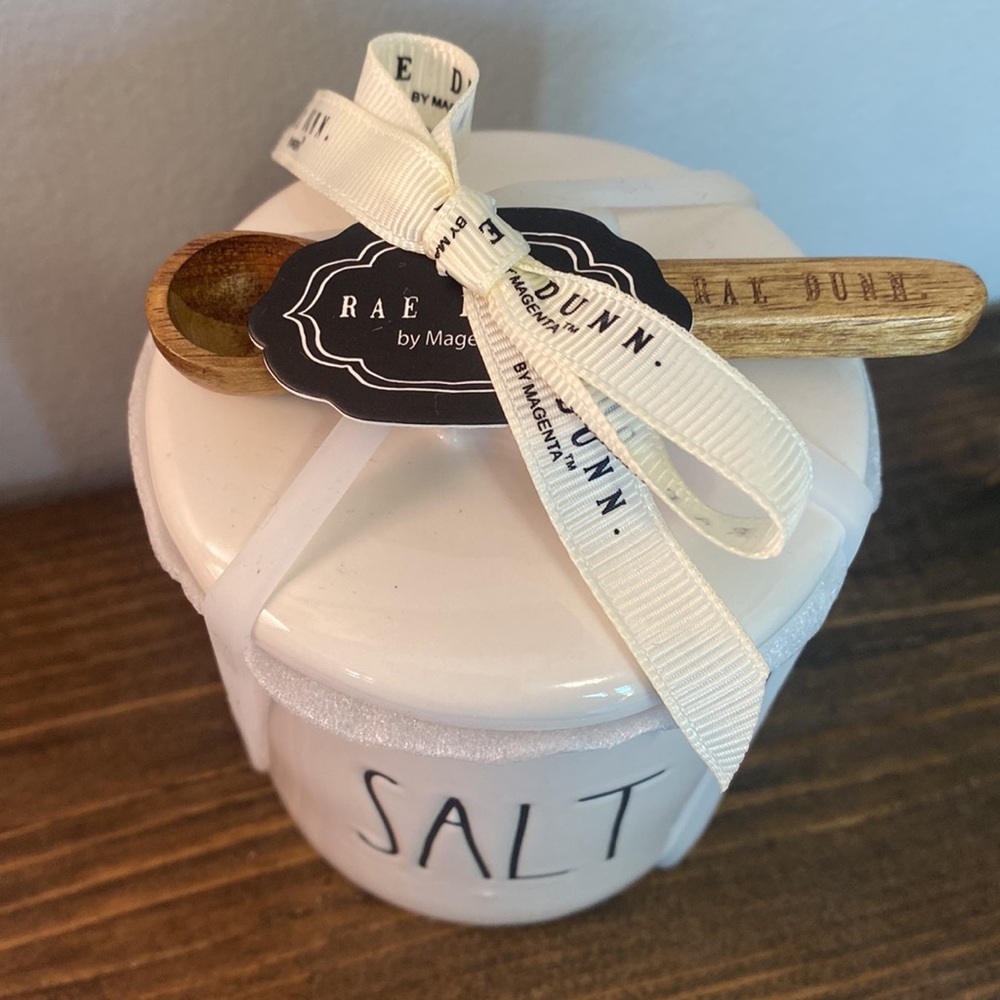 New Rae dunn salt cellar with spoon - Picture 3 of 4